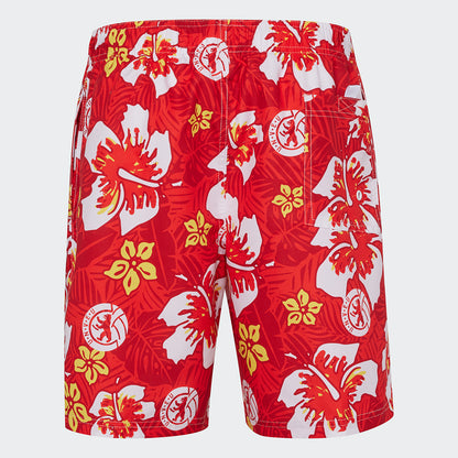 Badehose Hawaii - rot/bunt