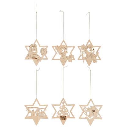 Weihnachtsanhänger Sterne 6er Set