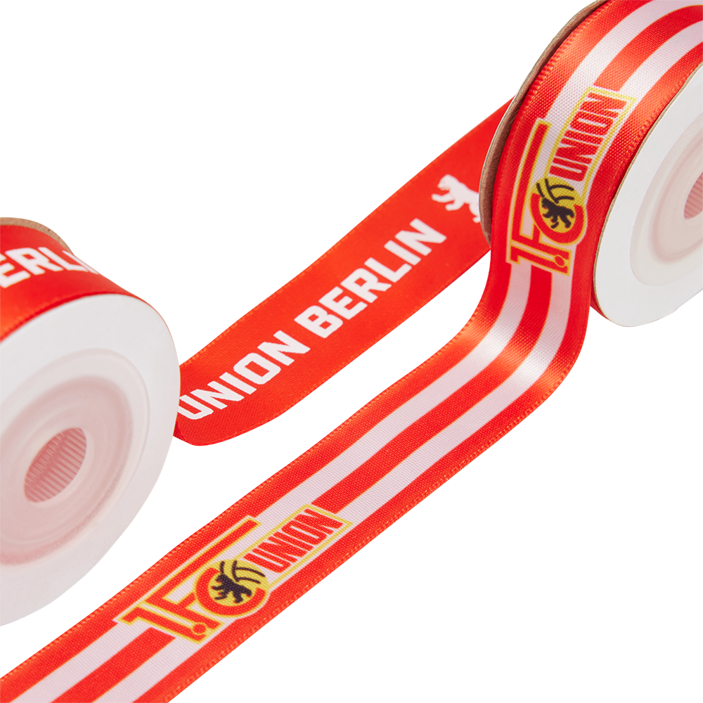 Geschenkband 2er Set - rot/weiß
